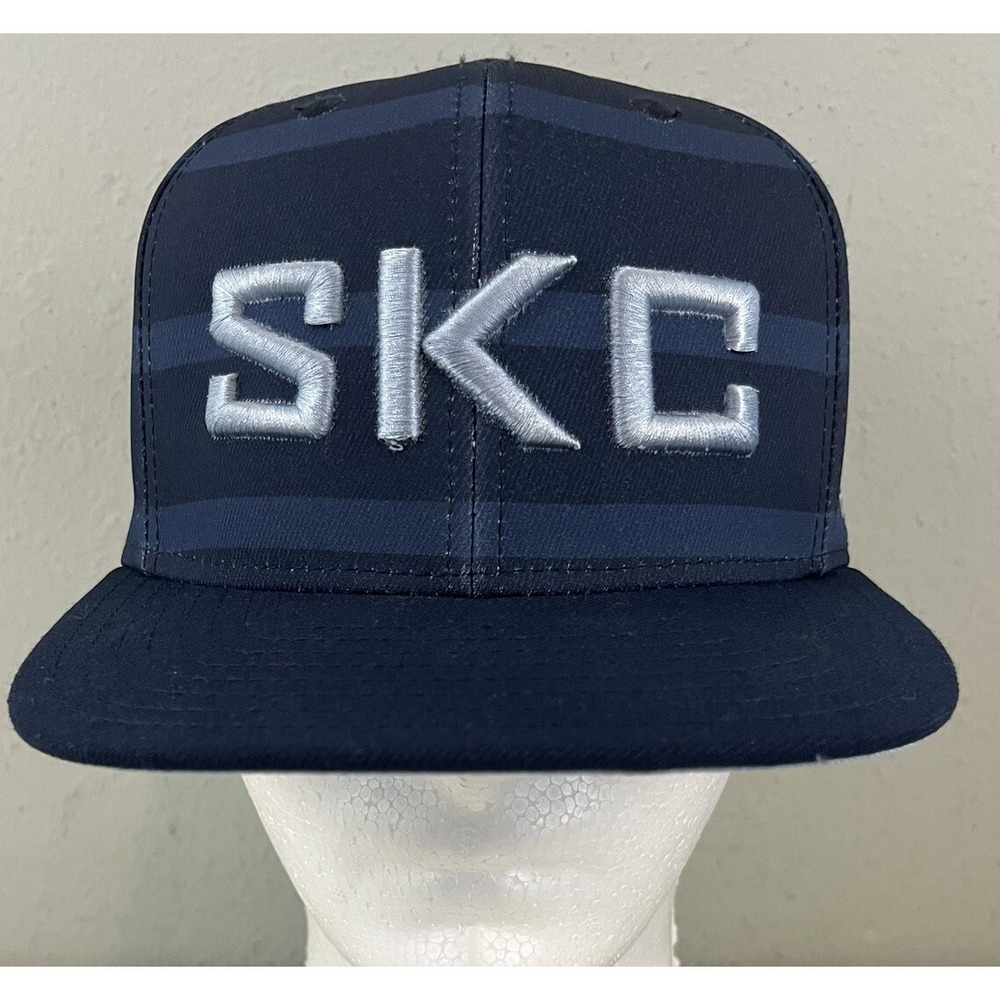 Adidas MLS Sporting Kansas City Soccer SnapBack Hat Navy Blue SKC One Size Z02